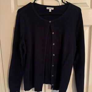 Navy Croft & Barrow Cardigan Sweater